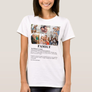 T-shirt Définition personnalisée de la famille de collages