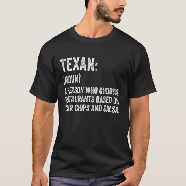 T-shirt Définition texane amusante pour les chips texans e (Devant)