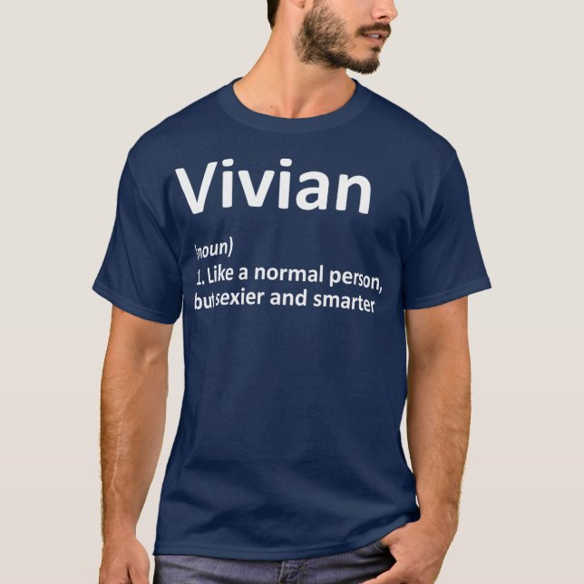 T-shirt Définition VIVIENNE Nom personnalisé Drôle cadeau (Devant)
