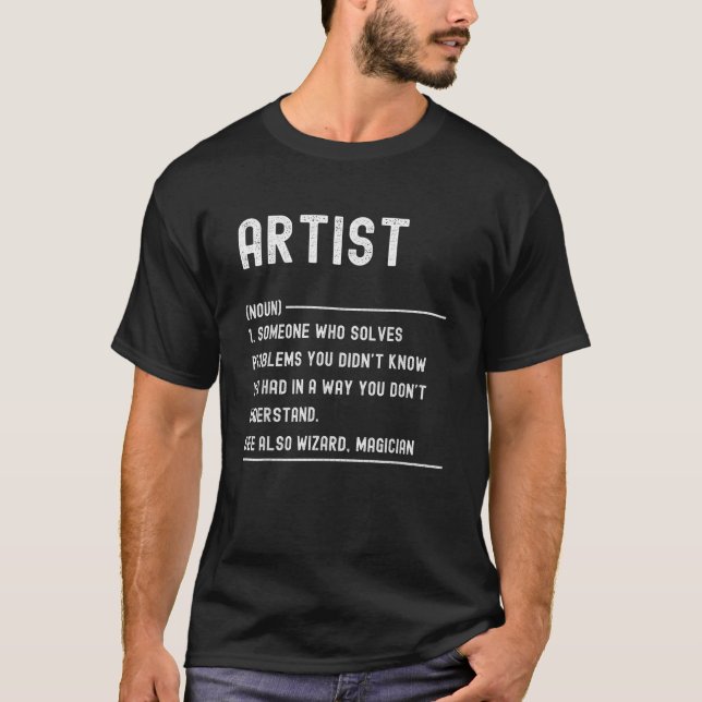 T-shirt Définitions d'enseignant d'art Funny Titre de l'em (Devant)