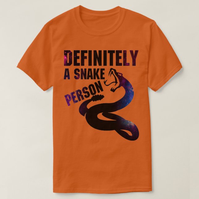 T-shirt Définitivement une personne de serpent Une personn (Design devant)