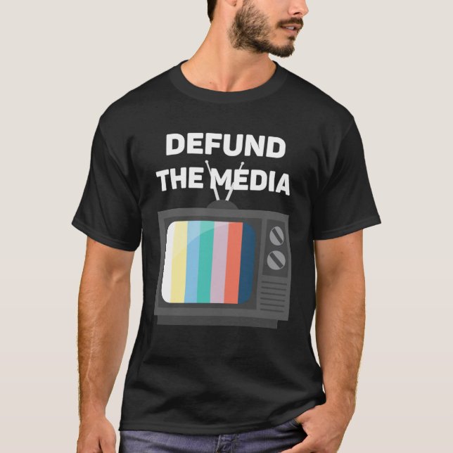 T-shirt Defund The Media Vintage (Devant)