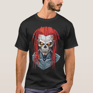 T-shirt Défunt Avec Des Dreadlocks Rouges