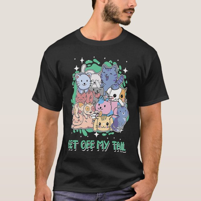 T-shirt Dégage de ma queue  Humour de chat  Chatons  Citat (Devant)
