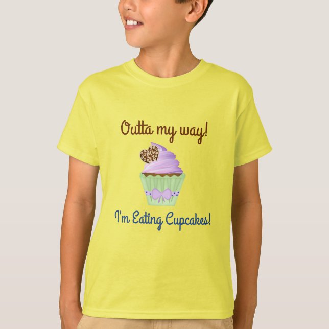 T-shirt Dégage ! Je mange des cupcakes ! (Devant)