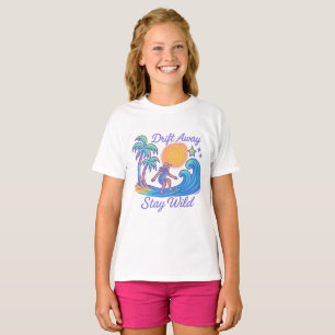T-shirt "Dégagez et restez à l'abri - Vibes de surfeurs de