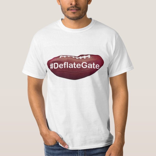 T-shirt dégonflé de #Deflategate du football (Devant)