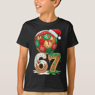 T-shirt Dégoulinade de foot de Noël Numéro 67 Garçons Foot