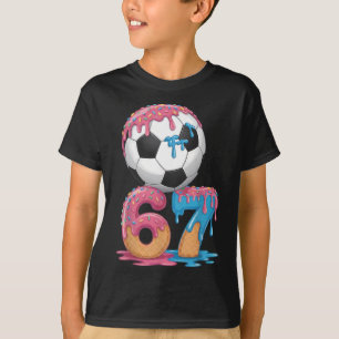 T-shirt Dégoulinade de foot Numéro 67 Joueur de foot mascu