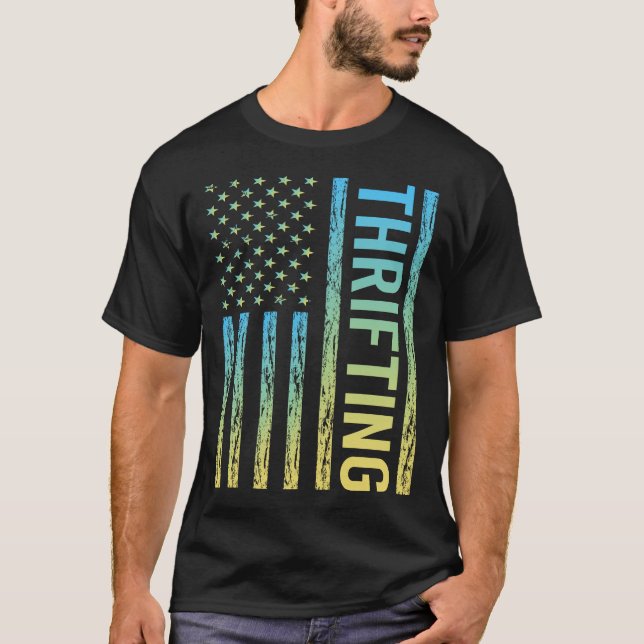 T-shirt Dégradé de drapeau Friperie Friperie (Devant)