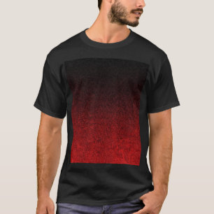 T-shirt Dégradé de Parties scintillant rouge et noire