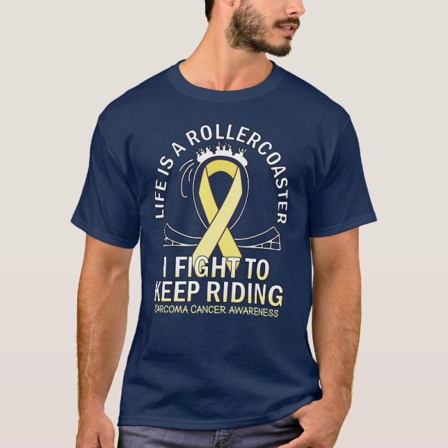 T-shirt Dégradé jaune de la sensibilité au cancer du sarco (Devant)