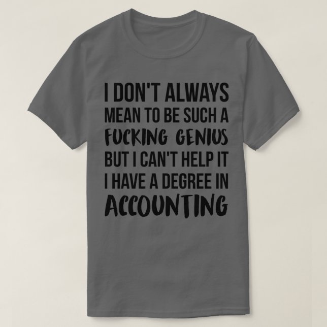 T-shirt Degré comptable génie (Design devant)