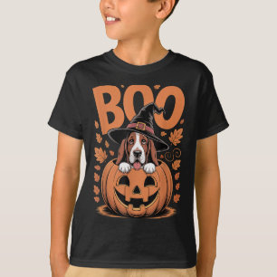 T-shirt Déguisement de Basset Hound sur citrouille Hallowe