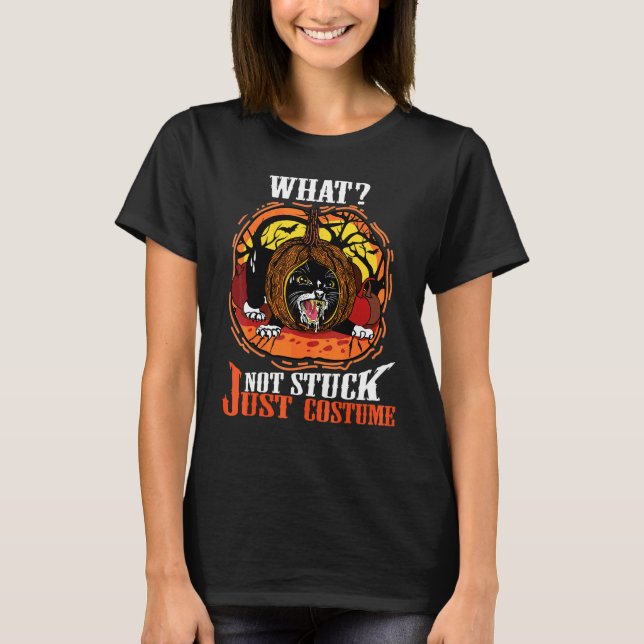 T-shirt Déguisement de chat pour Halloween (Devant)