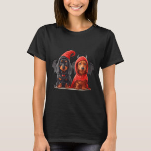 T-shirt Déguisement de diable pour femmes pour chiens teck