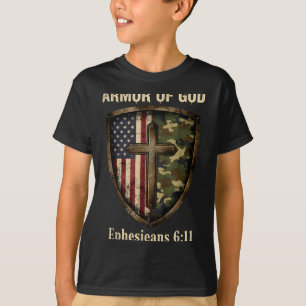 T-shirt Déguisement de dieu d'armure Croix Foi religieuse