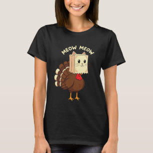 T-shirt Déguisement de dinde de Thanksgiving pour chat drô