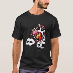 T-shirt Déguisement de dinde de vache Moo drôle Thanksgivi