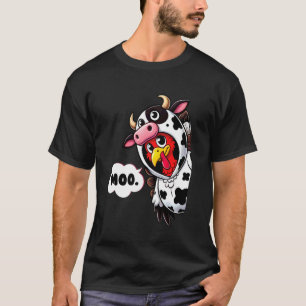 T-shirt Déguisement de dinde de vache Moo drôle Thanksgivi