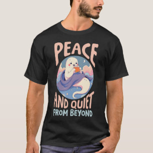 T-shirt Déguisement de Fantôme Drôle Paix et Silence de l'