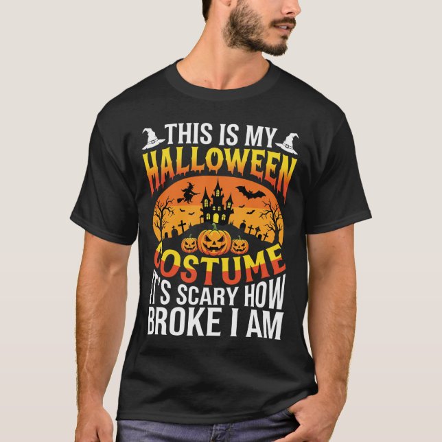 T-shirt Déguisement de Halloween drôle cassé Conception de (Devant)