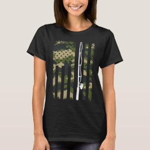 T-shirt Déguisement de pêche Drapeau américain US pêcheur