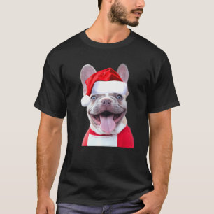 T-shirt Déguisement de Santa pour Bouledogue Français Chie