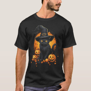 T-shirt Déguisement de sorcière de chat noir Halloween Cit