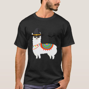 T-shirt Déguisement de sorcière d'Halloween lama alpagas c