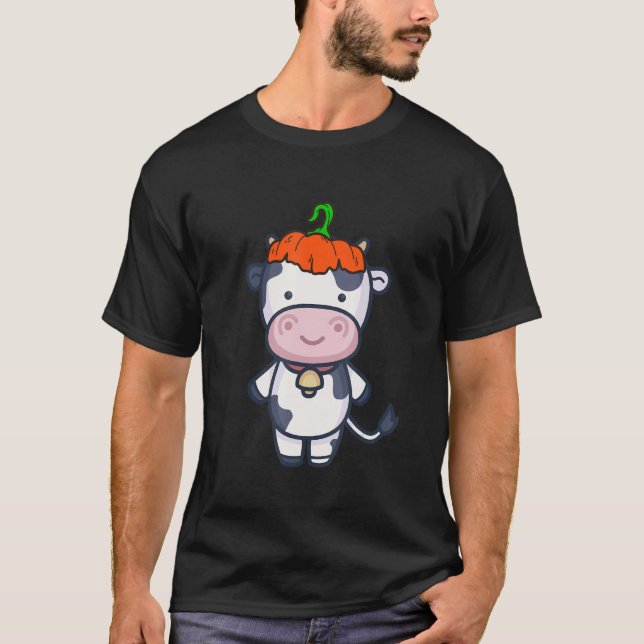 T-shirt Déguisement de vache soirée Halloween (Devant)