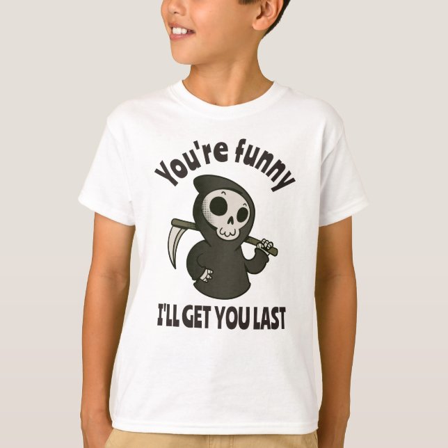 T-shirt Déguisement drôle de Grim Reaper squelette pour Ha (Devant)