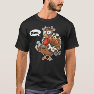 T-shirt Déguisement drôle de Thanksgiving en vache qui fai