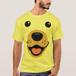 T-shirt Déguisement drôle de visage de Golden Retriever po