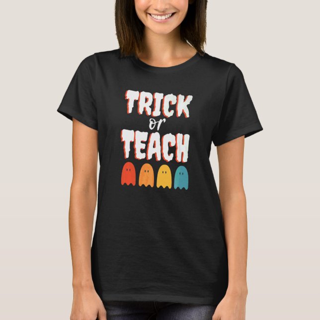 T-shirt Déguisement Enseignant Farce Ou Enseigner Rétro Fa (Devant)