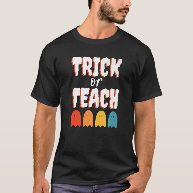 T-shirt Déguisement Enseignant Farce Ou Enseigner Rétro Fa (Devant)