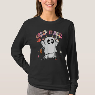 T-shirt Déguisement Fantôme Enfants Garçons Filles Hallowe