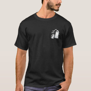 T-shirt Déguisement Halloween Chat Fantôme de poche Hommes
