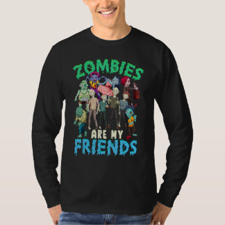 T-shirt Déguisement Halloween Les Zombies Sont Mes Amis En