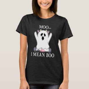 T-shirt Déguisement Halloween Vache Fantôme Moo je veux di