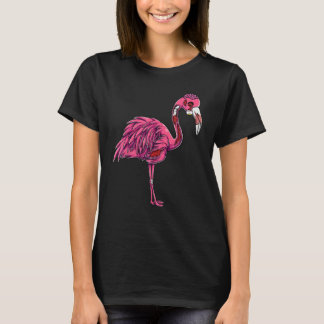T-shirt Déguisement Halloween Zombie Flamant Rose Épouvant