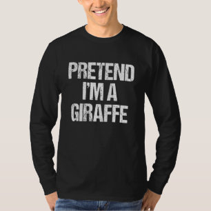 T-shirt Déguisement Je Suis Une Girafe Halloween Paresseu