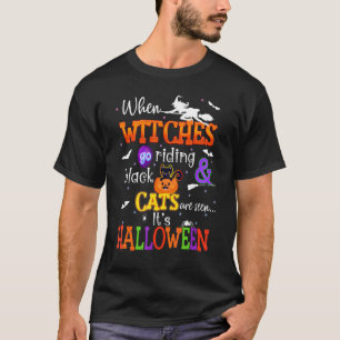 T-shirt Déguisement Sorcières Chats Noirs Halloween Groupe
