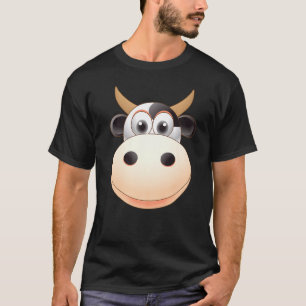 T-shirt Déguisement Visage Vache Cool Pas Cher Halloween A