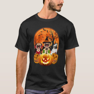 T-shirt Déguisements de pug pour Halloween Mummy Sorcière