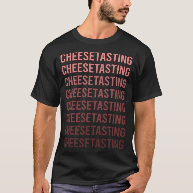 T-shirt Dégustation de fromage texte rouge (Devant)