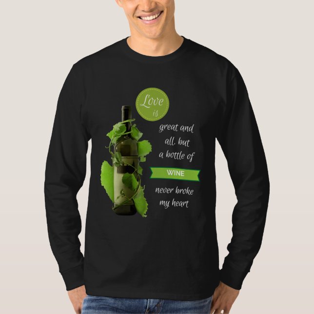 T-shirt Dégustation De Vin Bouteille De Vin (Devant)
