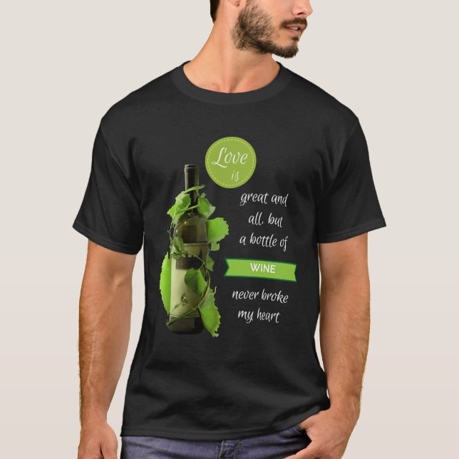 T-shirt Dégustation De Vin Bouteille De Vin (Devant)