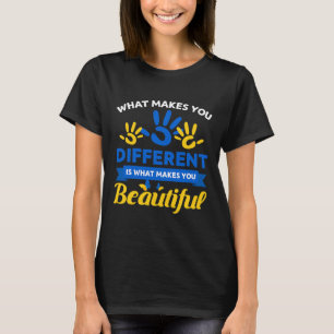 T-shirt Dehors Syndrome Jour Sensibilisation Ruban T21 Jou