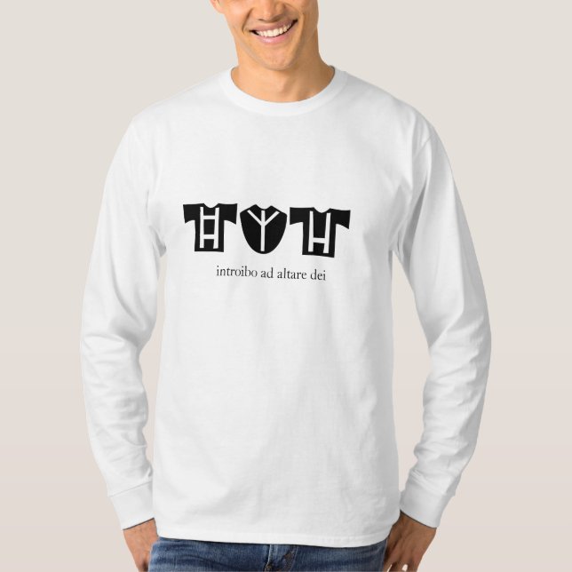 T-shirt Dei d'altare d'annonce d'Introibo (Devant)